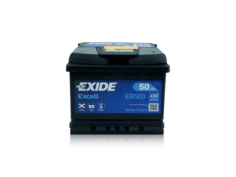 EXIDE EB500 12V 50Ah Akkumulátor 450A J+ Excell
